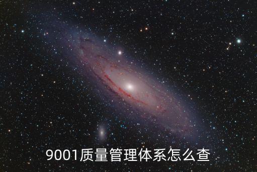 9001質(zhì)量管理體系怎么查